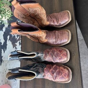 Brown Leather Western Boots bundle